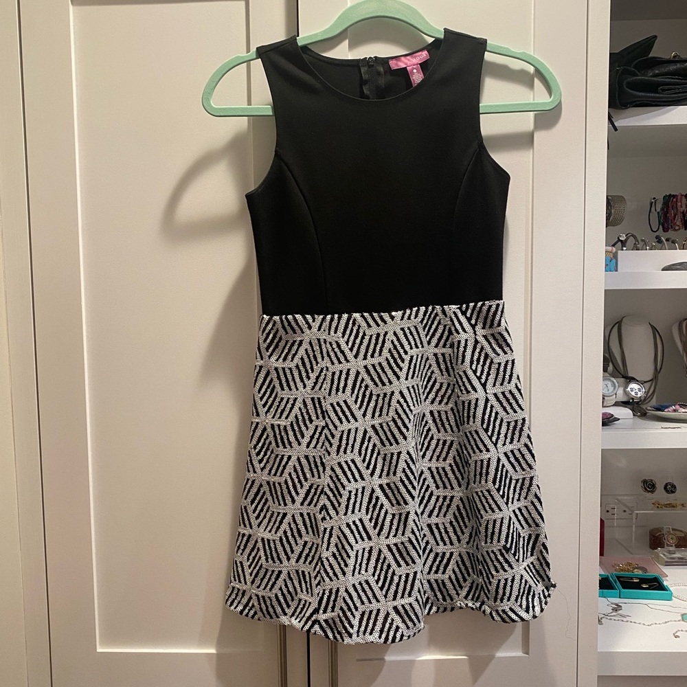 Aqua brand fabulous girls Size Large sequin evening mini tank dress